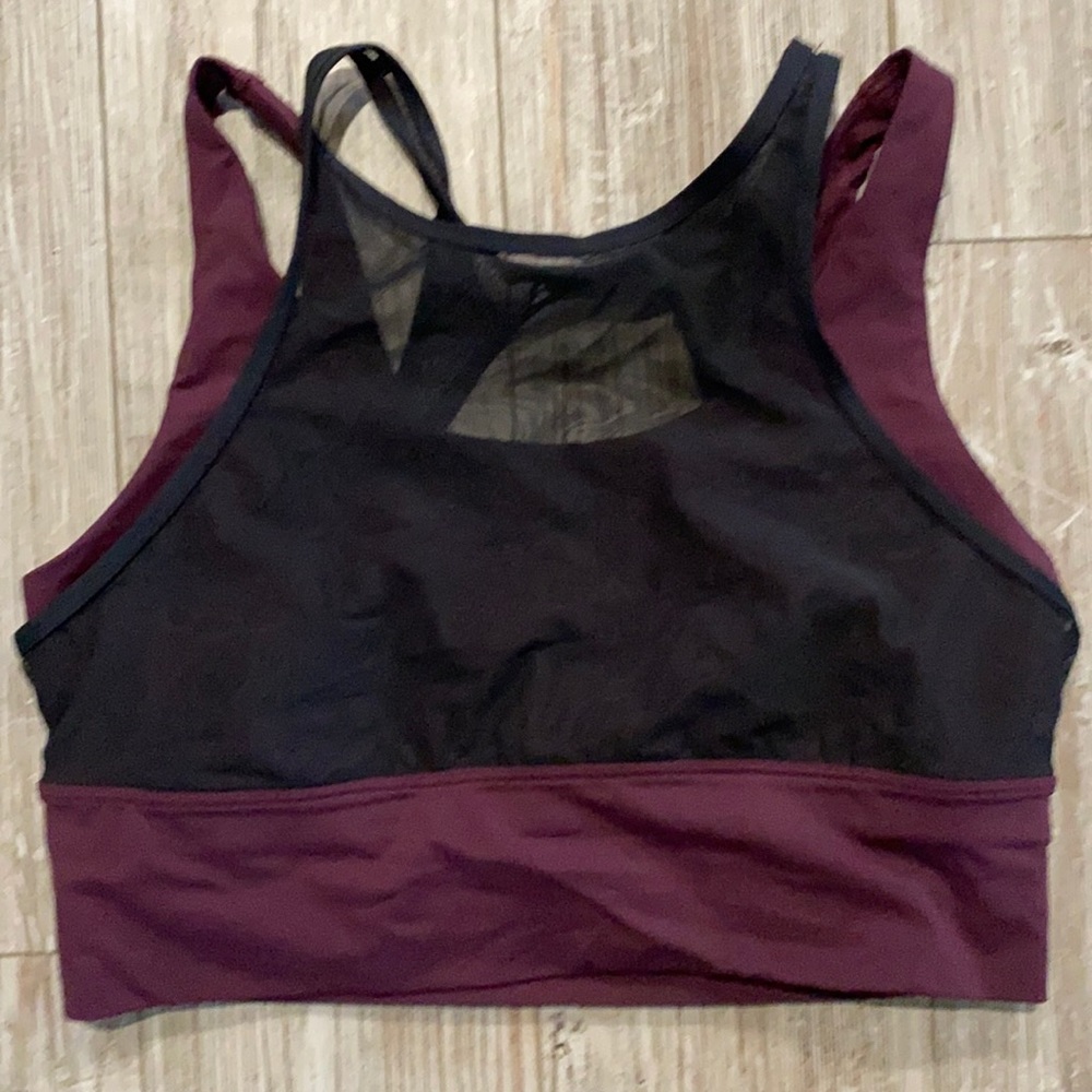 FINAL PRICE - Wine/Black Lulu Sports Bra
